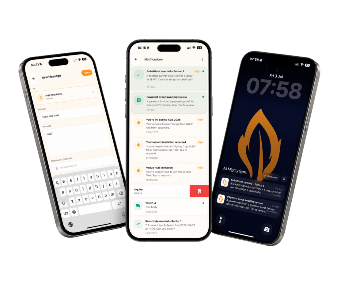 All Mighty Sync notifications, messaging and lock-screen alerts